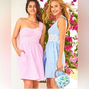 Lilly Pulitzer NWT Addison Dress Pink Tropics Seersucker $218 Size 4